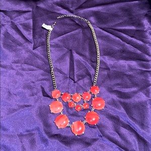 Red and gold statement necklace